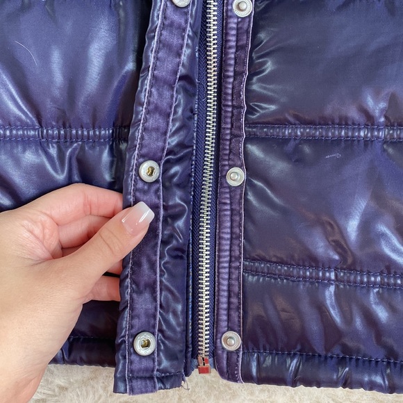 NWOT Victoria’s Secret PINK navy puffer vest with detachable hood y2k vintage - Picture 2 of 4